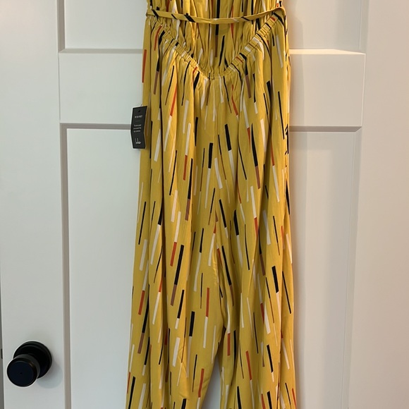 Lulus True Radiance Yellow Multi Print Off-the-Shoulder Jumpsuit - Picture 7 of 8